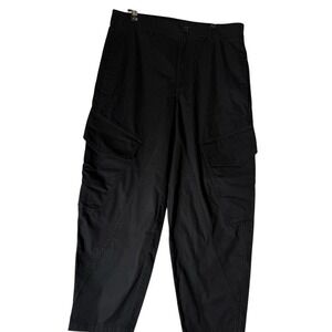 Madewell NWT Seamed Utility Barrel Leg Black Pant Women's Size 6‎